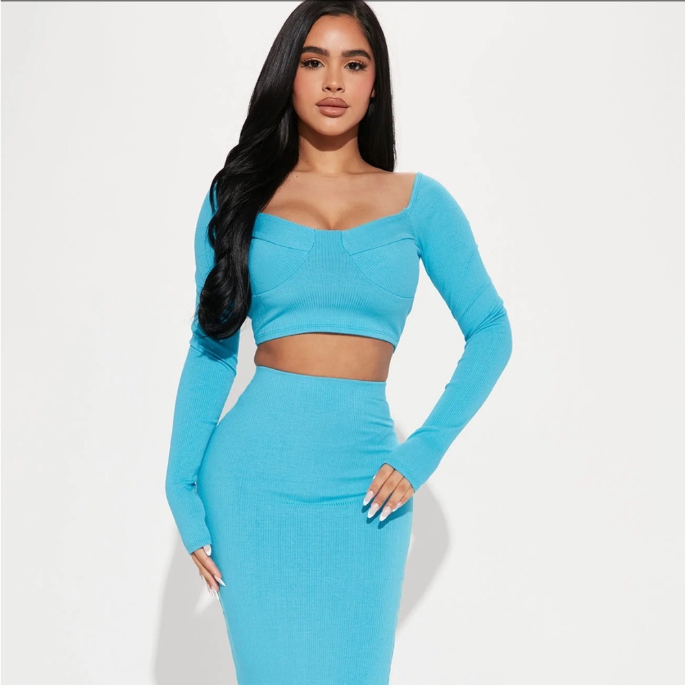 Beautiful blue two piece set. Brand new with tags